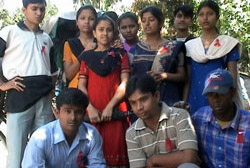 Youth group : moments before their slum based awareness initiative